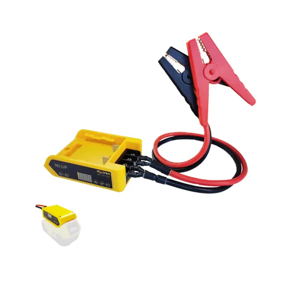 Car Jump Start Booster Cable with LVP Low Voltage Alarm Compatible with DeWALT Tool Battery Packs, Portable 8AWG 2.02FT MgcSTEM