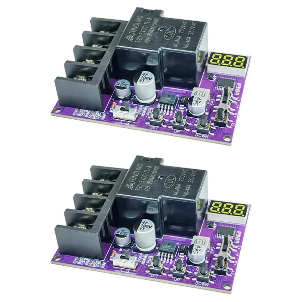 2-Pack DC 5-60V 40A 2-in-1 Charge Discharge Low Voltage Cutoff Protector Module MgcSTEM