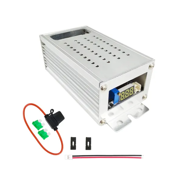 Adjustable DC Step Down Voltage Reducer, 11-70V Input 3.3-24V Output Max 28A 336W, 24V/36V/48V/70V to 12V Golf Cart Voltage Converter Module